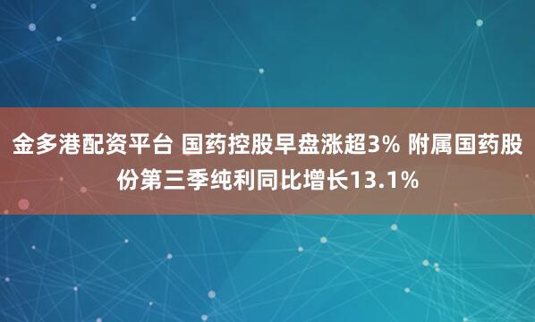 金多港配资平台 国药控股早盘涨超3% 附属国药股份第三季纯利同比增长13.1%