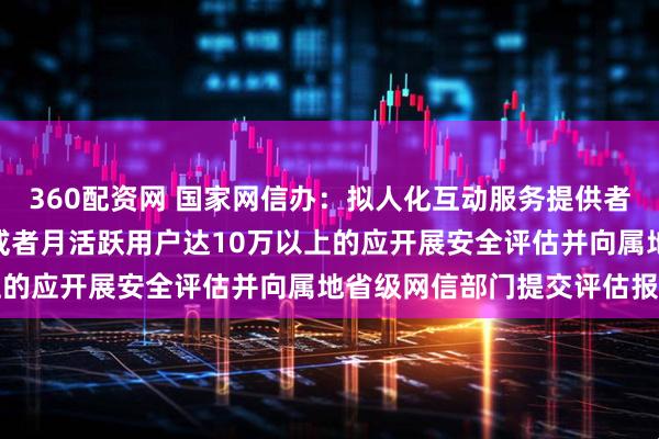 360配资网 国家网信办：拟人化互动服务提供者注册用户达100万以上或者月活跃用户达10万以上的应开展安全评估并向属地省级网信部门提交评估报告
