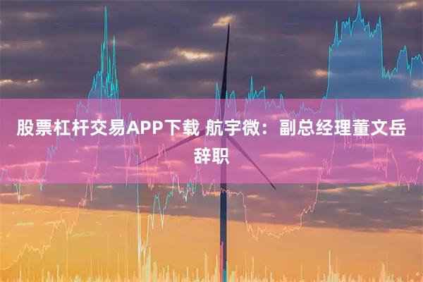 股票杠杆交易APP下载 航宇微：副总经理董文岳辞职